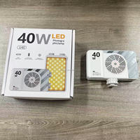 Lumière d'appoint LED portable U40 40W 2500~9000K réglable avec ventilateur de refroidissement, lumière bicolore ajustable pour studio, diffusion en direct et portrait