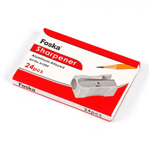 <span class=keywords><strong>Taille</strong></span>-<span class=keywords><strong>crayon</strong></span> <span class=keywords><strong>plat</strong></span> en aluminium incliné à 1 trou Foska, petit et économique, pour enfants, école, bureau - Product Image 6