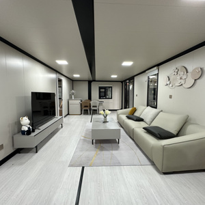 Bungalow en bois préfabriqué extensible de 40 pieds <span class=keywords><strong>Chalet</strong></span> en bois à cadre en acier Panneau sandwich utilisé pour la maison de bureau Abri de voiture parfait - Product Image 6