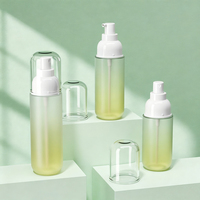 Flacon pompe personnalisé en PET de 100 ml en forme de capsule pour cosmétiques, crème solaire, nettoyant visage, brume fine, impression sérigraphique, logo personnalisé
