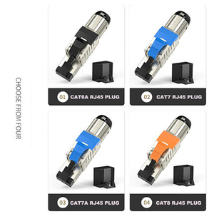 Mạng Chống Nước Không Có Công Cụ SSTP Được Bảo Vệ <span class=keywords><strong>8P8C</strong></span> <span class=keywords><strong>RJ45</strong></span> Cat8 Kết Nối Mô-đun Cắm - Product Image 3
