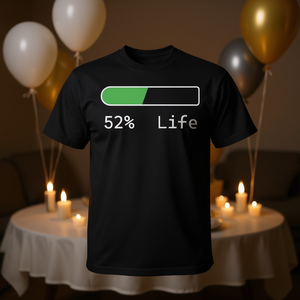 T-shirt Life Percentage, cadeau d'anniversaire de 52 ans pour hommes et femmes, taille adulte unisexe - Product Image 3