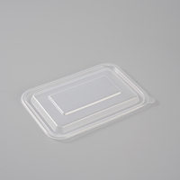 Boîte alimentaire carrée jetable en PP ondulé rouge et blanc, anti-brûlure, pour plats à emporter, compatible micro-ondes, pour nouilles, gâteaux et bento