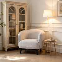 Fauteuil de salon moderne et durable avec structure en bois pour la maison, le bureau, le salon, la salle à manger et l'hôtellerie - Meubles de maison