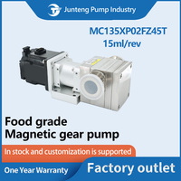Pompe à engrenages magnétique à tête carrée en acier inoxydable 316L avec engrenage PEEK et moteur BLDC pour unité de dosage de liquides et pompe doseuse