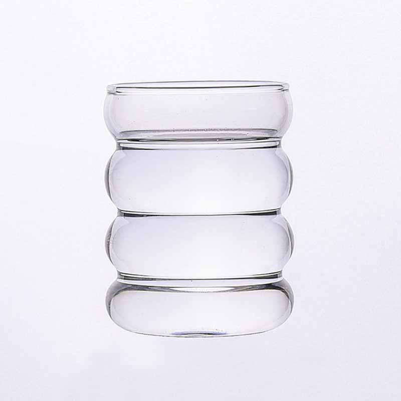 Лидер продаж 2022, круглая чашка из гофрированного стекла для кофе и молока