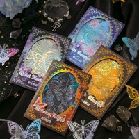 Pack d'autocollants en cuir imprimés format A3 Xinmo, série 'Dream Furtula', papillon laminé, décoration pour journal, matériel de collage, cadeau