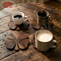 Meilleures ventes transfrontalières : Sous-plat, dessous de verre, dessous de pot et tapis de table décoratifs en bois de buis recyclé, résistants à la chaleur et au design créatif