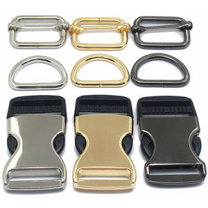 Hebillas de metal plateado personalizables, juego de herrajes de plástico de 38mm y 50mm para collares de perro, piezas y accesorios especiales para bolsas, logotipo personalizado - Product Image 1