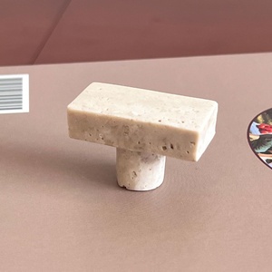 Doğal Beyaz Oniks Mermer Dayanıklı Dolap Kulpları Oturma Odası Yatak Odası Ev Ofis Gardırop Çekmeceleri Modern Mobilya için - Product Image 2