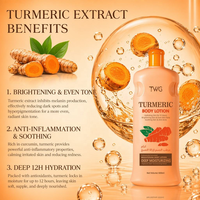 TWG OEM Soins Corporels Marque Privée Lotion Corporelle Éclaircissante au Curcuma Unifie le Teint Hydratation Profonde Non Collante Ensemble de Lotions Corporelles Blanchissantes