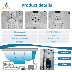 Bain à remous extérieur Aquaspring Factory, spa en acrylique pour <span class=keywords><strong>5</strong></span> <span class=keywords><strong>personnes</strong></span>, <span class=keywords><strong>jacuzzi</strong></span> extérieur, spa avec jets d'air, bain à remous extérieur - Product Image 3