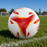 Ballon de football Aiju en cuir PU thermocollé, taille 5, logo personnalisé, intérieur/extérieur, haute qualité, OEM, ballon d'entraînement de football