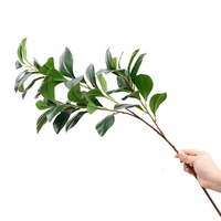 Offre Spéciale – Branche Artificielle de Feuille de Haricot Peperomia Tetraphylla, Plante Verte au Toucher Réel pour Décoration de Table de Mariage, Fête ou Maison