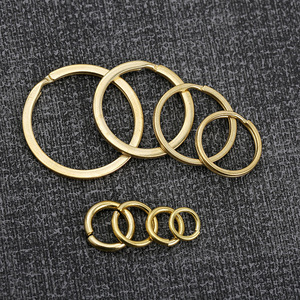 Brass Key Ring Round Handmade Gold Color <b>Keychain</b> For DIY <b>Personalized</b> Accessories - Product Image 1