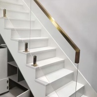 Pince à verre en alliage d'aluminium pour balcon sans cadre, hôtel, antirouille, résistante à la charge, décorative, anodisée, style moderne, étanche