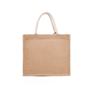 Customizable Blank Colored Burlap Tote <b>Bags</b> White Yellow Blue <b>Black</b> Dark Green Square Casual Style General Packaging Zhejiang - Product Image 4