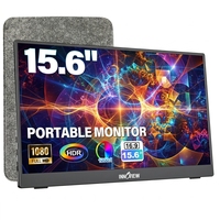 Monitor Portátil IPS de 15.6 Pulgadas y 60Hz, Pantalla Mate FHD Ultra Delgada, Extensor de Pantalla para Portátil con Funda Protectora y Soporte Integrado