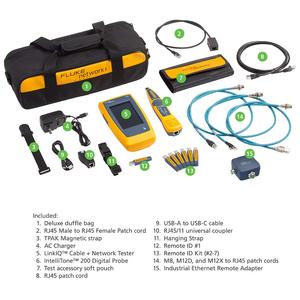 Kit de test Ethernet industriel Fluke Networks avec analyseur et accessoires pour les tests de réseau - Product Image 4