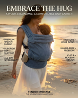 Vente en gros de porte-bébés de luxe ergonomiques certifiés CPC CE, en coton et lin de qualité supérieure, avec cadre en lin, capacité de charge de 15 kg