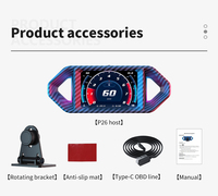 2025 el más nuevo medidor inteligente P26 Auto Meter Car HUD con OBD2 GPS pendiente velocímetro puntuación de conducción Head up muestra accesorios de coche
