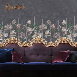 Venta de Fábrica, Sofá Estilo Rococó Francés Luis XV, Madera Maciza al por Mayor, Tallado a Mano, Tela de Alta Gama, Muebles Barrocos - Product Image 6