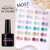 Kit de vernis gel UV Shell Mica Magnet sans HEMA, 24 couleurs, écologique, non toxique, durcissement LED/UV pour le nail art professionnel et DIY