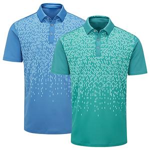 Camiseta de verano de manga corta con estampado personalizado de alta calidad para hombre, camiseta de Golf de secado rápido, patrón de diseño de impresión de goma Digital - Product Image 3