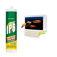 Scellant silicone acetoxy à base d'acide, transparent, imperméable, adhésif à forte adhérence pour grands aquariums en verre