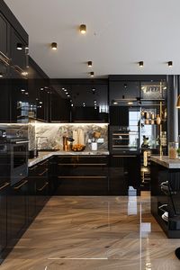 CBMMart 2025 Noir préfabriqué intégré intégré <span class=keywords><strong>cuisine</strong></span> intelligente 2024 nouveautés <span class=keywords><strong>cuisine</strong></span> avec îlot en bois <span class=keywords><strong>cuisine</strong></span> cabienet - Product Image 4