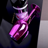 Verre à vin rouge rose galvanisé personnalisé fait à la main verre à vin blanc pour les mariages en cristal