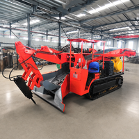 Machine de terrassement sur chenilles à moteur compact, chargeuse latérale pour le chargement de roches dans les tunnels miniers, puissance 21 kW, vitesse 80 m/h
