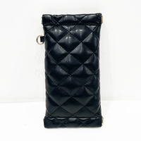 Pochette en cuir rectangle à la mode pour lunettes de soleil, mini pochette de maquillage cosmétique en PU souple