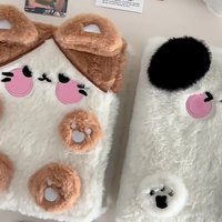 A6 Ringbuch Fotokartenhalter Kpop Idol Fotoalbum Kawaii Plüsch PVC-Einband Schüler Schulheft Schreibwaren