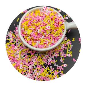 10gピンクボウアイスクリームアイスキャンディークレイスライスかわいい粘土スプリンクルDIY工芸用スライム充填ネイルアートアクセサリー - Product Image 1