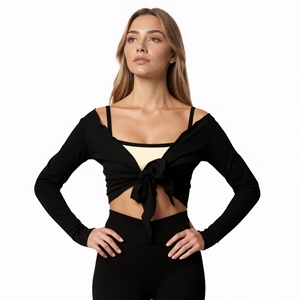 KINGLY KBC 1045 <span class=keywords><strong>B</strong></span> Custom Gym sport TOP WRAP donna abbigliamento sportivo Fitness Yoga set abbigliamento sportivo - Product Image 5