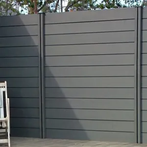 DIY Home Wpc Fence Composite WPC Fence Composite Wood Waterproof UV Resistant Outdoor Garden Wood Fencing Panels
