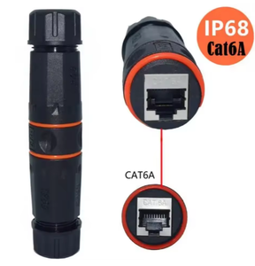 IP68กันน้ำ <span class=keywords><strong>Cat6A</strong></span> <span class=keywords><strong>RJ45</strong></span>อะแดปเตอร์อีเธอร์เน็ต8P8C ขั้วต่อการขยายเครือข่ายกลางแจ้ง - Product Image 6