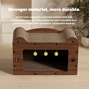 Maison pour <span class=keywords><strong>chat</strong></span> en carton ondulé de luxe, durable, écologique, sans formaldéhyde, lit pour animaux de compagnie d'intérieur, emballage en carton, mobilier pour chaton - Product Image 5