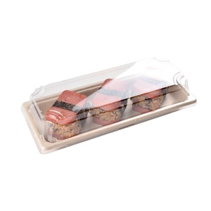 Senang02-contenedor de cartón para llevar, bandeja de Sushi de bambú, varios tamaños, precio de fábrica - Product Image 1