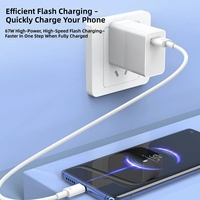 Chargeur USB-C GaN Super Rapide 120W pour Téléphones Mobiles 13/14/12 Pro, Sortie QC3.0 5V/3A & 5V/2.4A