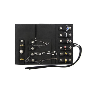 Bijoux en daim rouleau sac collier anneau boucle d'oreille pochette personnalisée en gros - Product Image 1