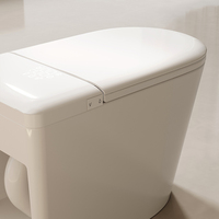S022 Vente directe WC intelligent monobloc en céramique à poser au sol, avec siphon en P, siège chauffant et télécommande