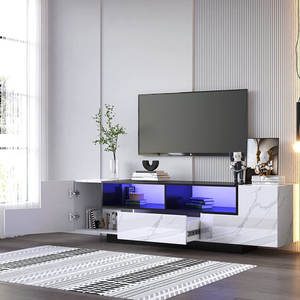 מדיה רחבה קונסולת מרכז בידור טלוויזיה לעמוד עבור אחסון מודרני מודרני ומינימליסטי קיר תלייה עבור livingroom - Product Image 3