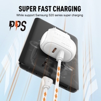 Chargeur mural intelligent LDNIO A2528C à charge rapide 30W, ultra fin, double type C, super chargeur