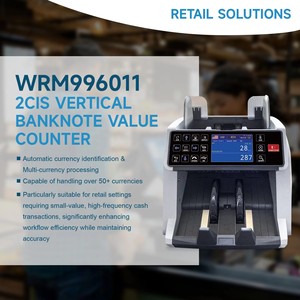 Contador de billetes multimoneda de grado bancario con soporte para denominaciones mixtas EURO/<span class=keywords><strong>USD</strong></span>/GBP y detección de número de serie - Product Image 2
