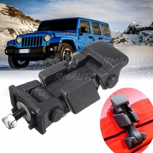 1 Set <b>Black</b> Hood Lock <b>Bracket</b> Latches Buckle Holder for Jeep/Wrangler 2007-2016 - Product Image 6