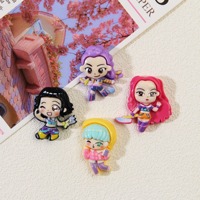 Cartoonmeisjes harscharms voor DIY crèmelijm telefoonhoesje fantasy vrouwelijke hanger sleutelhanger accessoire promotioneel cadeau
