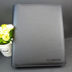 Porte-documents de <span class=keywords><strong>voiture</strong></span> en cuir Pu noir personnalisé Faux cuir <span class=keywords><strong>Organisateur</strong></span> de fichiers de véhicule avec logo deboss - Product Image 2