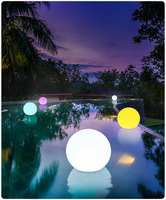 Lampe de piscine étanche IP68, solaire et rechargeable par USB, globe LED RGB pour aménagement paysager, télécommande, lampe de jardin extérieure